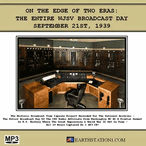 WJSV Radio Entire Broadcast Day 9/21/1939 MP3 CD, Download, USB Drive