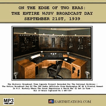WJSV Radio Entire Broadcast Day 9/21/1939 MP3 CD, Download, USB Drive