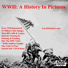 WWII: A History In Pictures JPGs + WWII Art Vid DVD-ROM, Download, USB