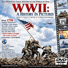 WWII: A History In Pictures JPGs + WWII Art Vid DVD-ROM, Download, USB