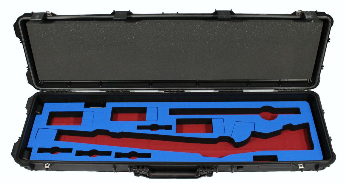 Three Gun Travel Gun Case Hard Side, 2 Level