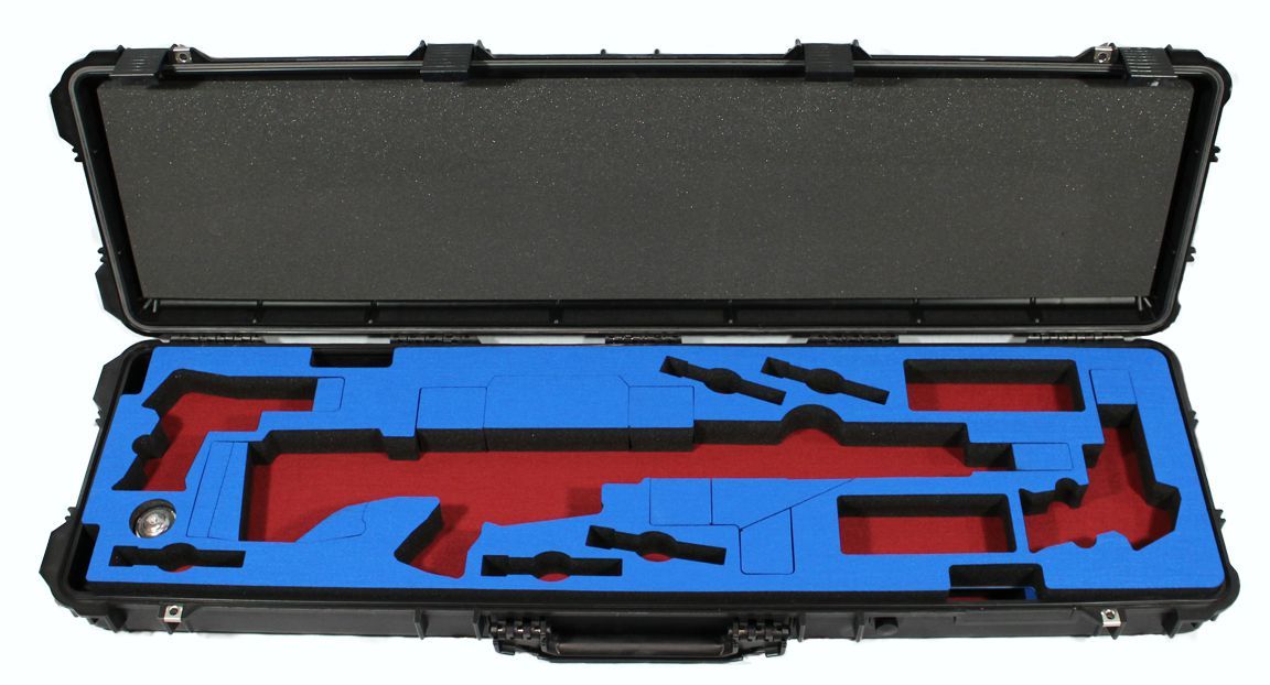 Three Gun Travel Gun Case Hard Side, 2 Level