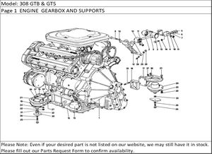 308 GTB & GTS Page 1  ENGINE  GEARBOX AND SUPPORTS