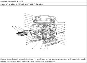 308 GTB & GTS Page 10  CARBURETORS AND AIR CLEANER