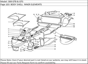 308 GTB & GTS Page 103  BODY SHELL  INNER ELEMENTS