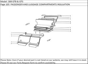 308 GTB & GTS Page 105  PASSENGER AND LUGGAGE COMPARTMENTS INSULATION