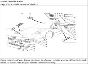 308 GTB & GTS Page 109  BUMPERS AND MOLDINGS