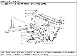 308 GTB & GTS Page 111  INTERIOR TRIM, ACCESSORIES AND SEATS
