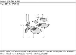 308 GTB & GTS Page 114  CARPETING
