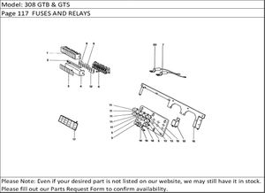 308 GTB & GTS Page 117  FUSES AND RELAYS