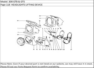 308 GTB & GTS Page 118  HEADLIGHTS LIFTING DEVICE