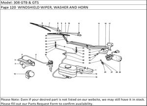 308 GTB & GTS Page 120  WINDSHIELD WIPER, WASHER AND HORN