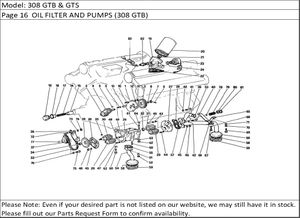 308 GTB & GTS Page 16  OIL FILTER AND PUMPS (308 GTB)