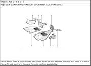 308 GTB & GTS Page 164  CARPETING (VARIANTS FOR RHD  AUS VERSIONS)