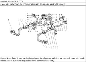 308 GTB & GTS Page 171  HEATING SYSTEM (VARIANTS FOR RHD  AUS VERSIONS)