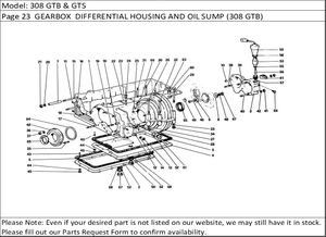 308 GTB & GTS Page 23  GEARBOX  DIFFERENTIAL HOUSING AND OIL SUMP (308 GTB)