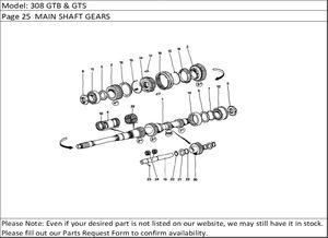 308 GTB & GTS Page 25  MAIN SHAFT GEARS