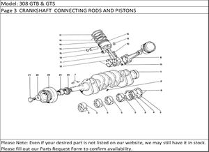 308 GTB & GTS Page 3  CRANKSHAFT  CONNECTING RODS AND PISTONS