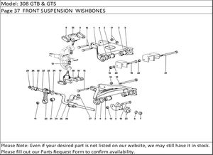 308 GTB & GTS Page 37  FRONT SUSPENSION  WISHBONES