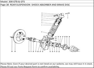 308 GTB & GTS Page 38  REAR SUSPENSION  SHOCK ABSORBER AND BRAKE DISC