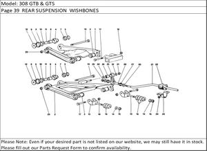 308 GTB & GTS Page 39  REAR SUSPENSION  WISHBONES