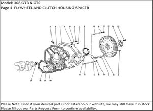 308 GTB & GTS Page 4  FLYWHEEL AND CLUTCH HOUSING SPACER