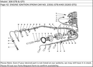 308 GTB & GTS Page 42  ENGINE IGNITION (FROM CAR NO. 23561 GTB AND 23265 GTS)