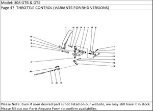 308 GTB & GTS Page 47  THROTTLE CONTROL (VARIANTS FOR RHD VERSIONS)