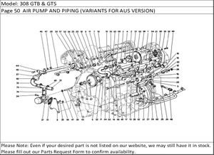 308 GTB & GTS Page 50  AIR PUMP AND PIPING (VARIANTS FOR AUS VERSION)