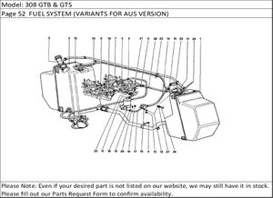 308 GTB & GTS Page 52  FUEL SYSTEM (VARIANTS FOR AUS VERSION)