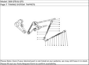308 GTB & GTS Page 7  TIMING SYSTEM  TAPPETS