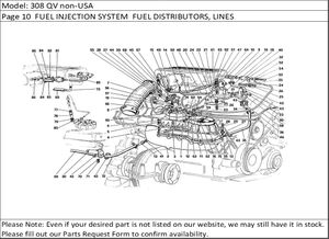 308 QV non-USA Page 10  FUEL INJECTION SYSTEM  FUEL DISTRIBUTORS, LINES