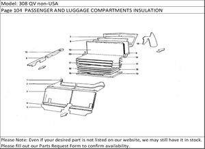 308 QV non-USA Page 104  PASSENGER AND LUGGAGE COMPARTMENTS INSULATION