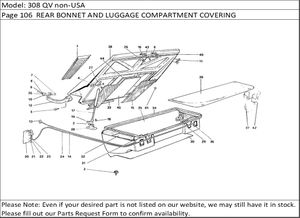 308 QV non-USA Page 106  REAR BONNET AND LUGGAGE COMPARTMENT COVERING