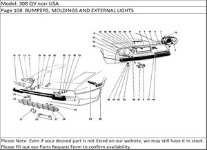 308 QV non-USA Page 108  BUMPERS, MOLDINGS AND EXTERNAL LIGHTS
