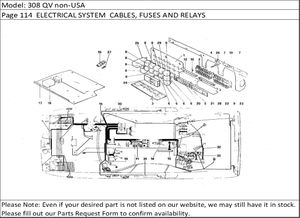 308 QV non-USA Page 114  ELECTRICAL SYSTEM  CABLES, FUSES AND RELAYS