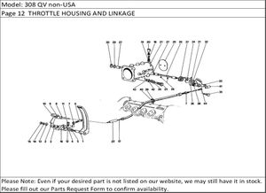 308 QV non-USA Page 12  THROTTLE HOUSING AND LINKAGE