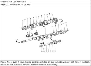 308 QV non-USA Page 21  MAIN SHAFT GEARS