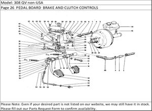 308 QV non-USA Page 26  PEDAL BOARD  BRAKE AND CLUTCH CONTROLS