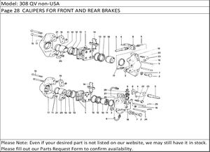 308 QV non-USA Page 28  CALIPERS FOR FRONT AND REAR BRAKES