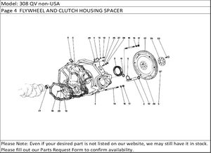 308 QV non-USA Page 4  FLYWHEEL AND CLUTCH HOUSING SPACER