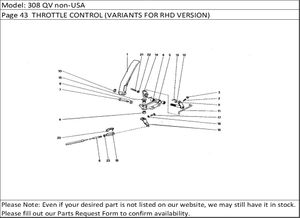 308 QV non-USA Page 43  THROTTLE CONTROL (VARIANTS FOR RHD VERSION)