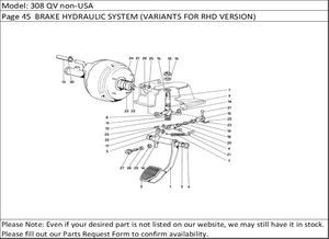 308 QV non-USA Page 45  BRAKE HYDRAULIC SYSTEM (VARIANTS FOR RHD VERSION)