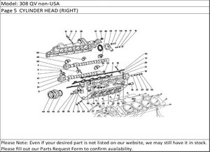 308 QV non-USA Page 5  CYLINDER HEAD (RIGHT)