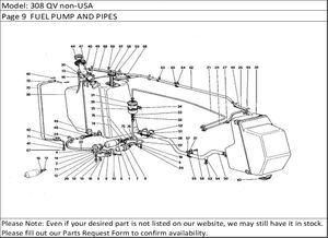 308 QV non-USA Page 9  FUEL PUMP AND PIPES