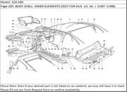 328 ABS Page 105  BODY SHELL  INNER ELEMENTS (NOT FOR AUS  US  SA  J  CH87  CH88)