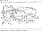 328 ABS Page 106  BODY SHELL  INNER ELEMENTS (FOR AUS AND CH87 AND CH88)