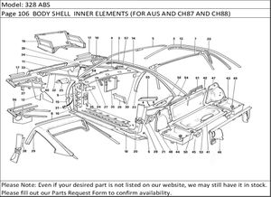 328 ABS Page 106  BODY SHELL  INNER ELEMENTS (FOR AUS AND CH87 AND CH88)