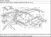 328 ABS Page 107  BODY SHELL  INNER ELEMENTS (FOR US  SA  J)