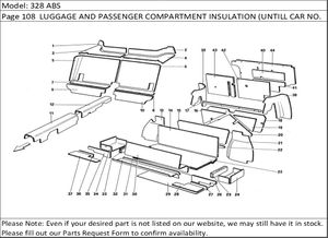328 ABS Page 108  LUGGAGE AND PASSENGER COMPARTMENT INSULATION (UNTILL CAR NO. 66965  NOT FOR US  AUS  CH87  SA  J)